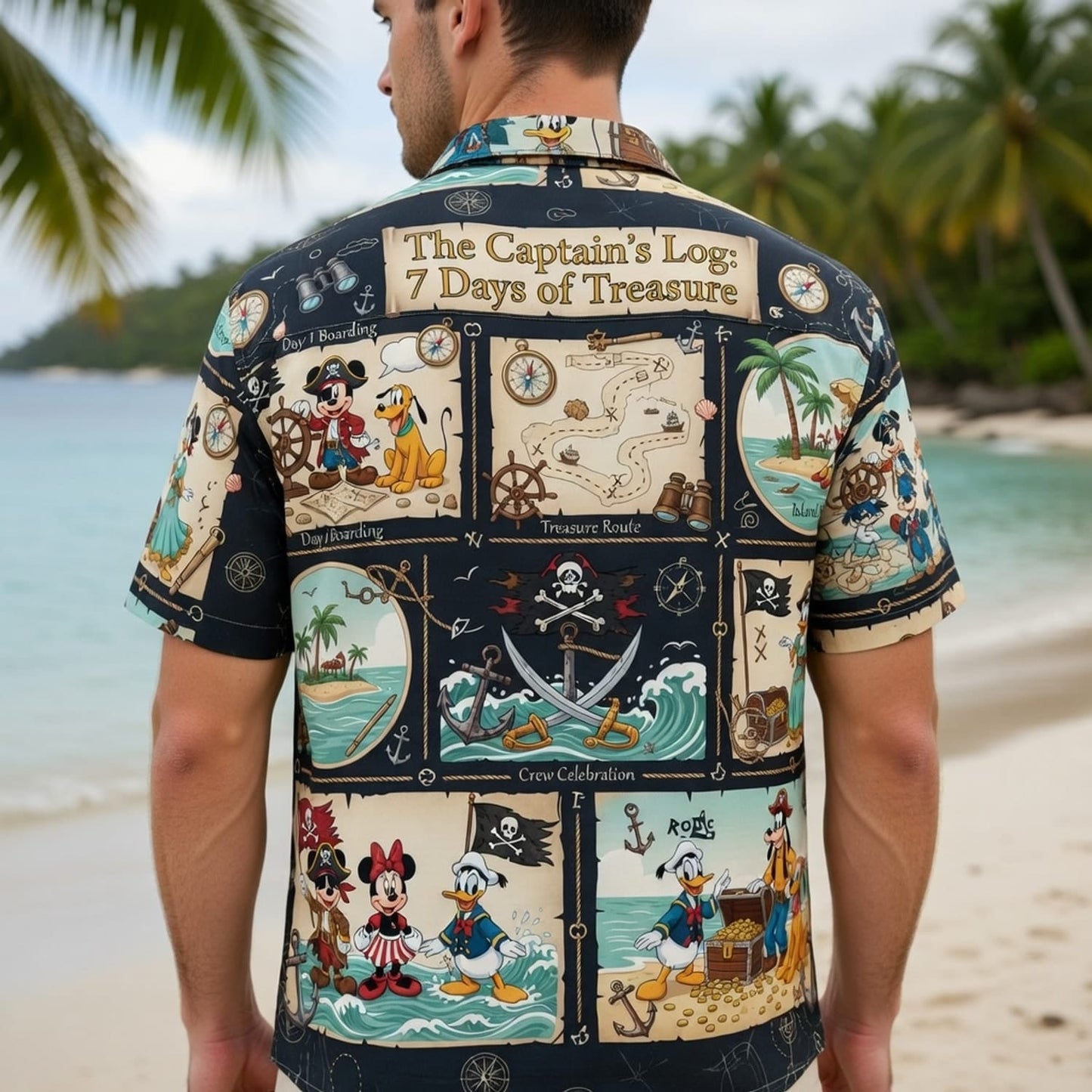 Pirate Crew Hawaiian Shirt - Mouse Treasure Adventure