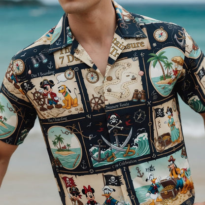 Pirate Crew Hawaiian Shirt - Mouse Treasure Adventure