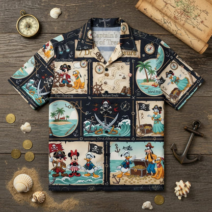 Pirate Crew Hawaiian Shirt - Mouse Treasure Adventure