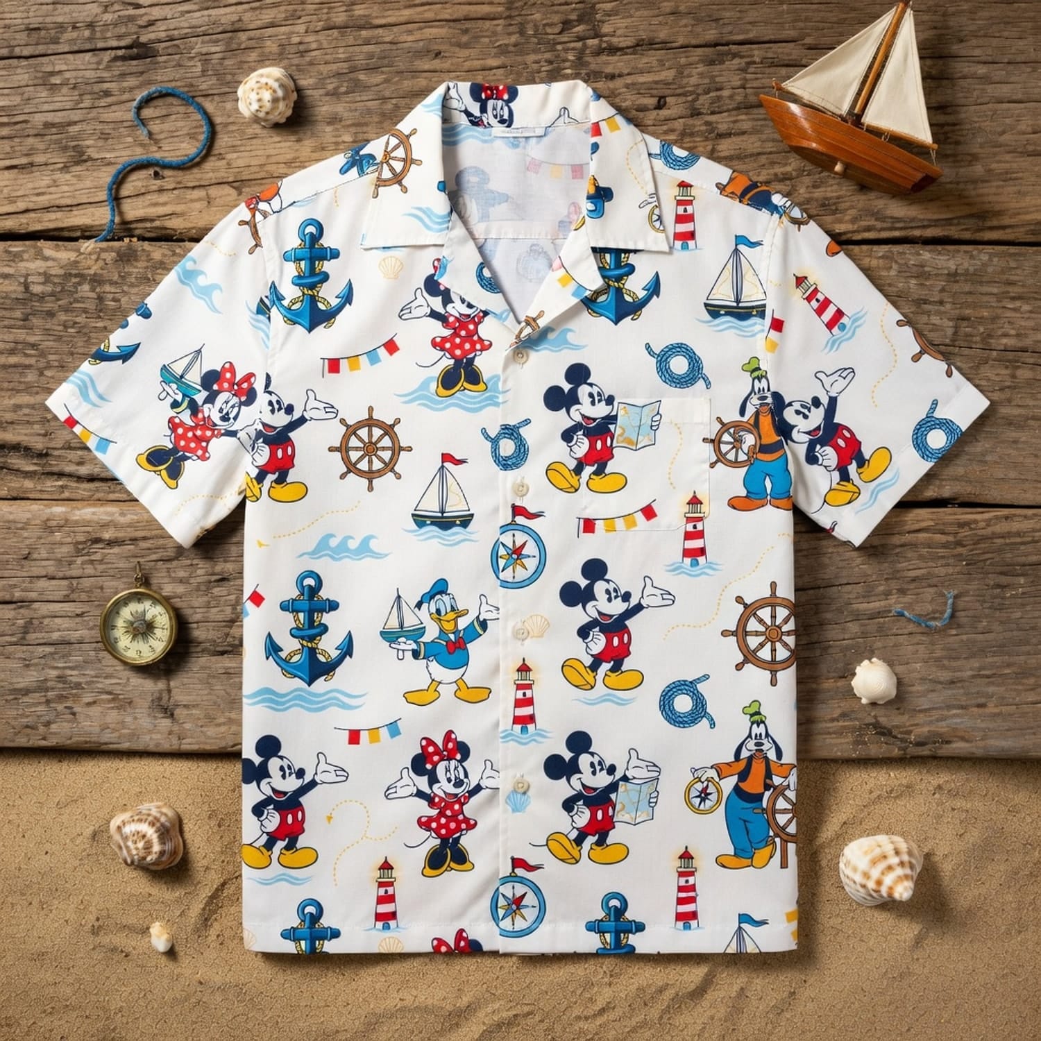 Mouse Nautical Adventure Hawaiian Shirt