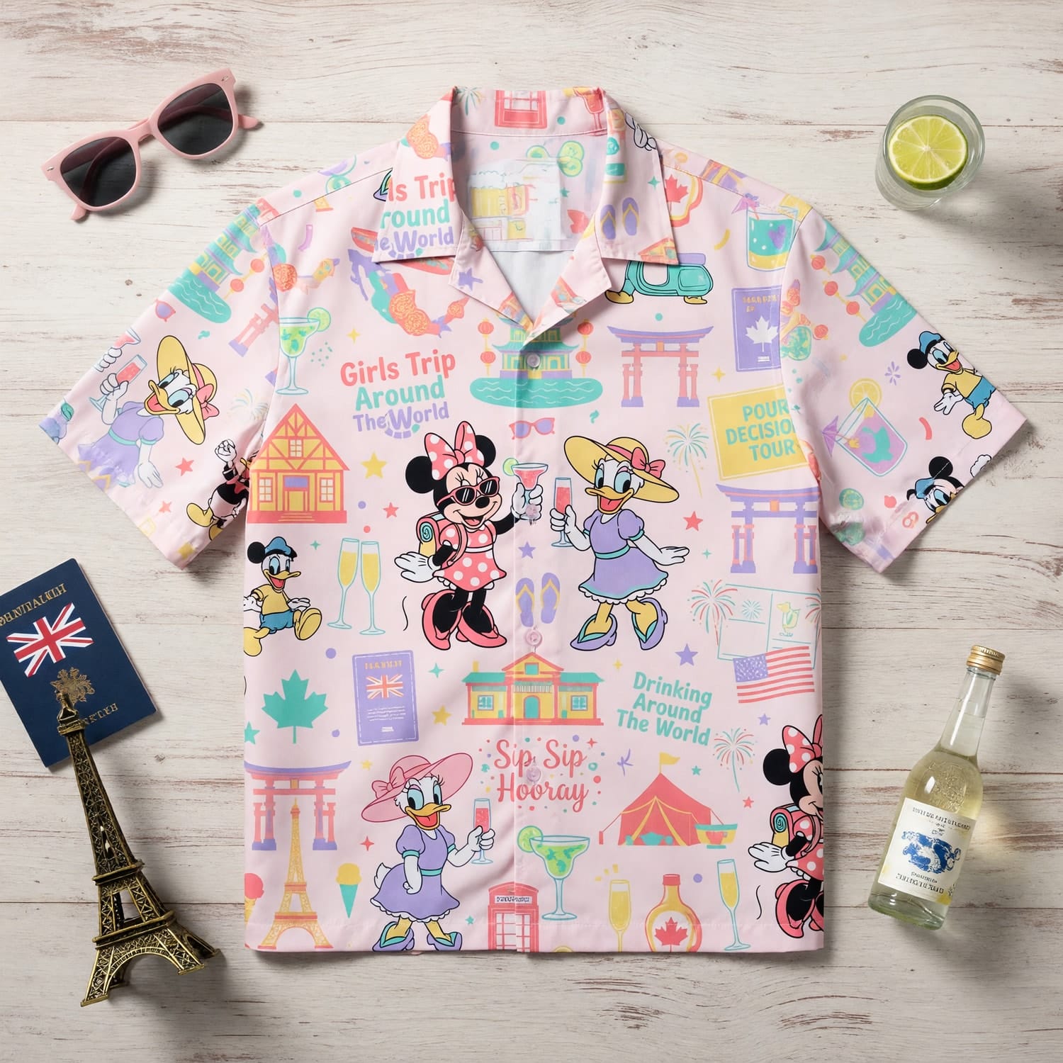 Girls Trip Hawaiian Shirt - Mouse Lady Duck Drinking Tour