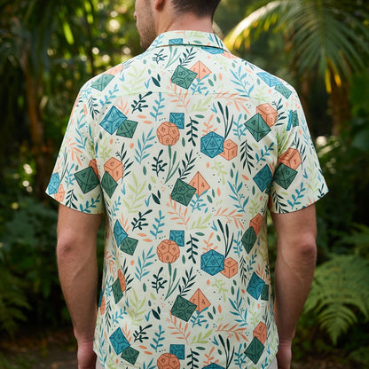 Dice Hawaiian Shirt - Botanical Tabletop RPG Gaming Apparel