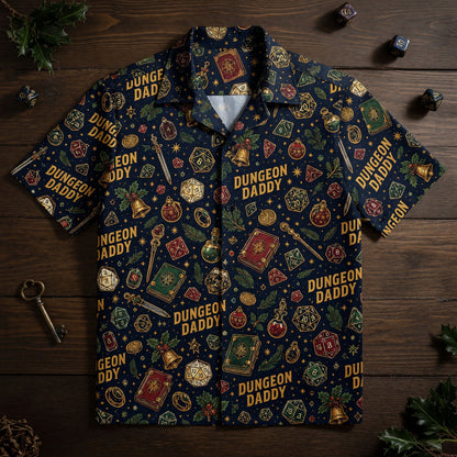 Dungeon Daddy Hawaiian Shirt - Christmas RPG Holiday Apparel