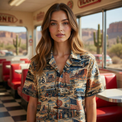 America 250 Classic Road Trip Classic Car 1776-2026 Vintage Patriotic USA Premium Hawaiian Shirt - HWL7WU5001