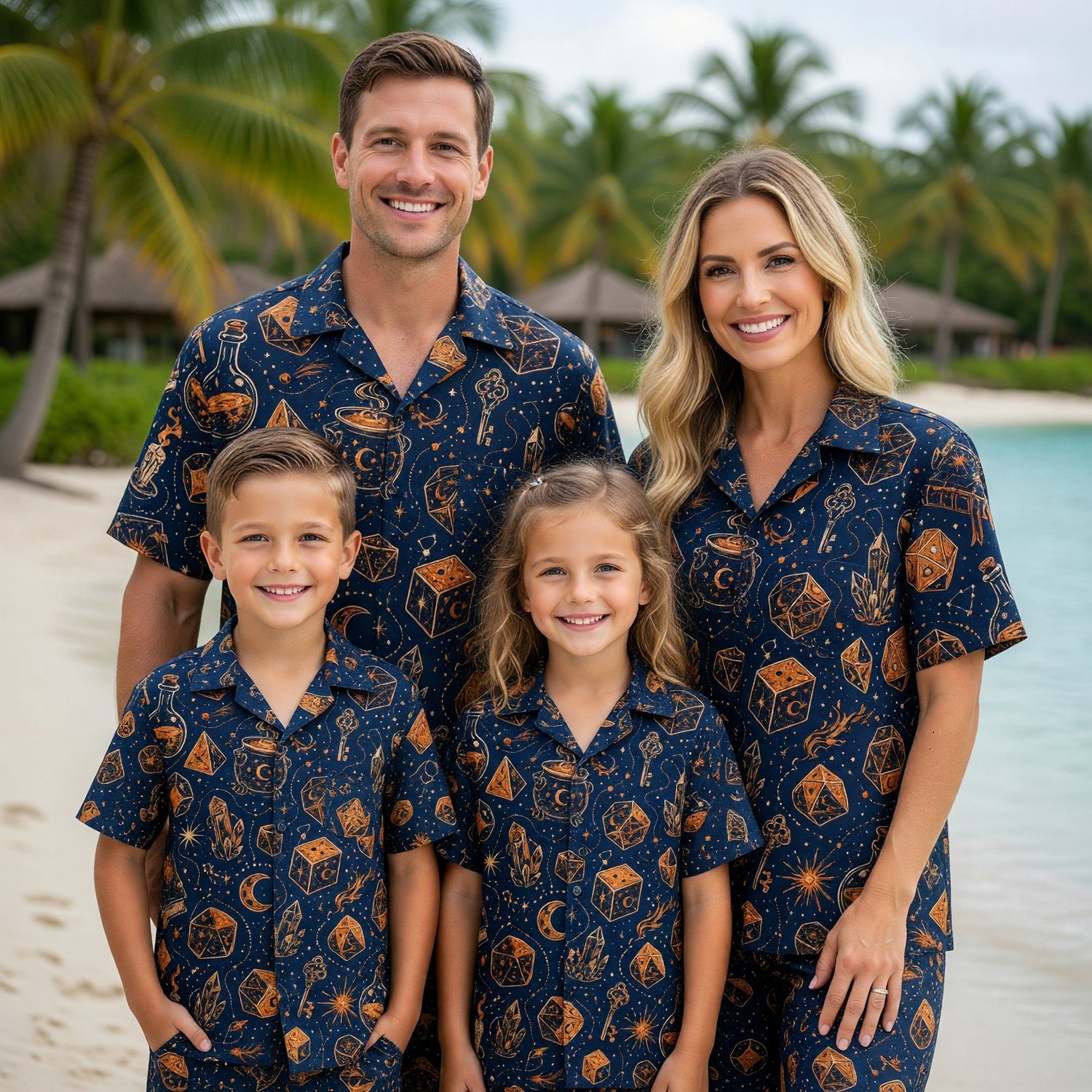 Dice Cauldron Hawaiian Shirt - Fantasy RPG Wizard Pattern