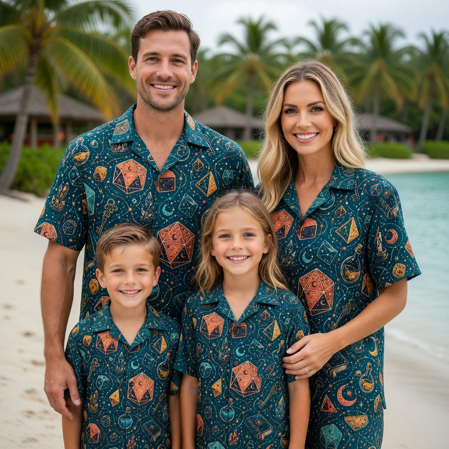 Mystic Dice Wizard Hawaiian Shirt - Arcane Fantasy Pattern