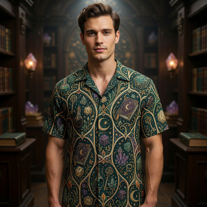 Fantasy Dungeon Dice Hawaiian Shirt - Arcane RPG Fantasy Print