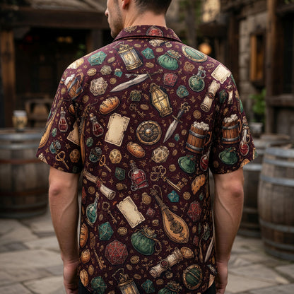 Fantasy Dungeon Hawaiian Shirt - Fantasy RPG Gaming Apparel