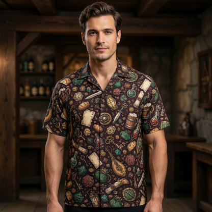 Fantasy Dungeon Hawaiian Shirt - Fantasy RPG Gaming Apparel