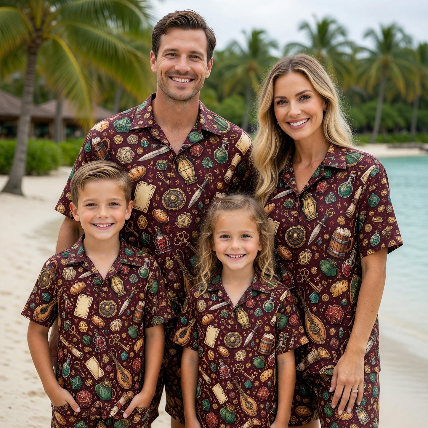 Fantasy Dungeon Hawaiian Shirt - Fantasy RPG Gaming Apparel