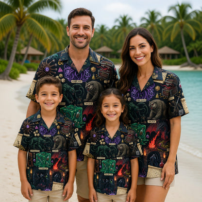Fantasy Dungeon Monsters Hawaiian Shirt - Fantasy RPG Dungeon Apparel