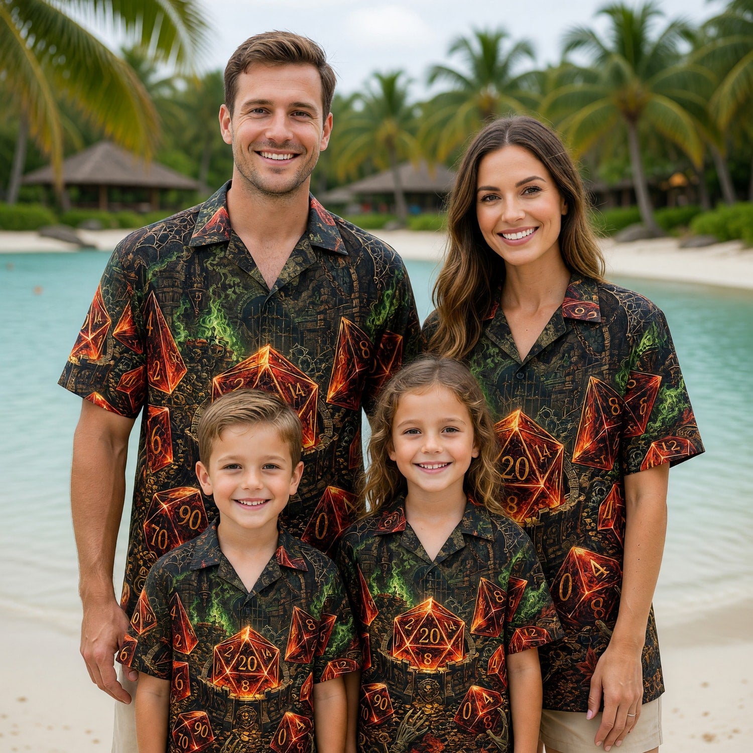 Dice Dungeon Hawaiian Shirt - Gothic Halloween RPG Apparel