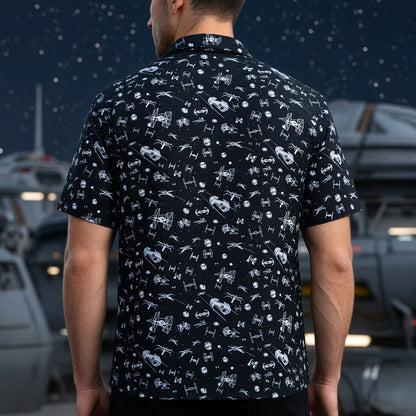Galactic Spaceships Hawaiian Shirt - Galactic Fleet Pattern