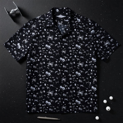 Galactic Spaceships Hawaiian Shirt - Galactic Fleet Pattern