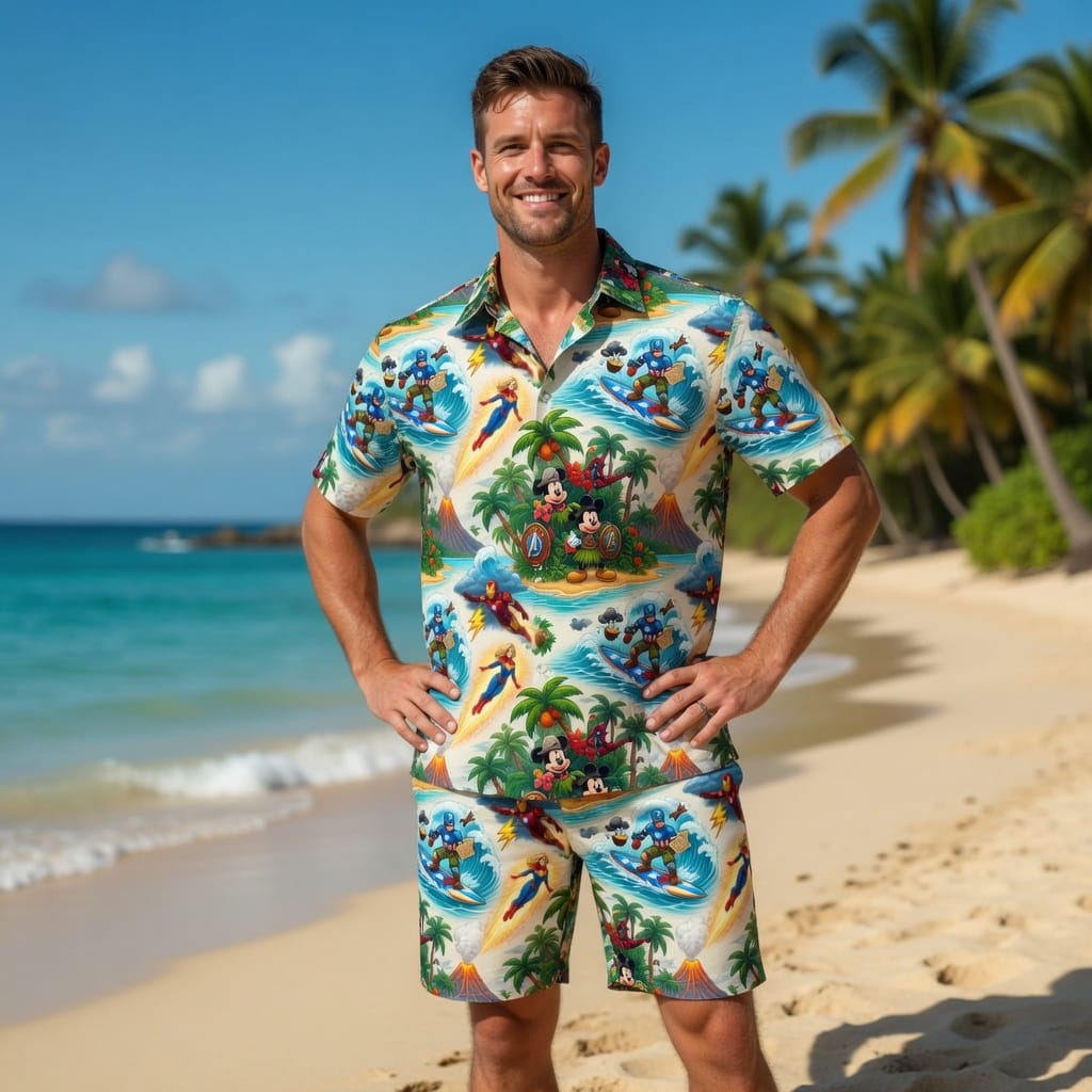 Mouse Shield Hero Premium Hawaiian Shirt - Tropical Men's