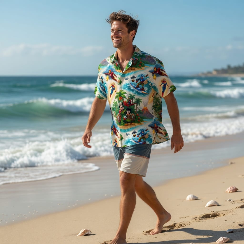 Mouse Shield Hero Premium Hawaiian Shirt - Tropical Men's