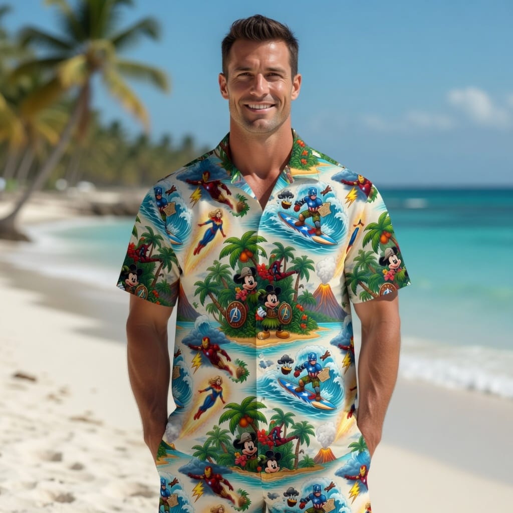 Mouse Shield Hero Premium Hawaiian Shirt - Tropical Men's