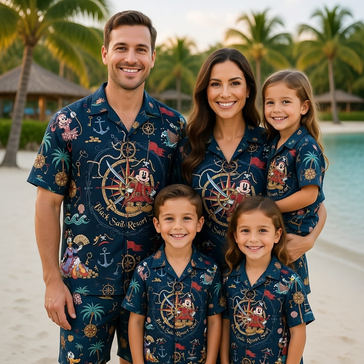 Pirate Mouse Hawaiian Shirt - Nautical Cartoon Beach Apparel