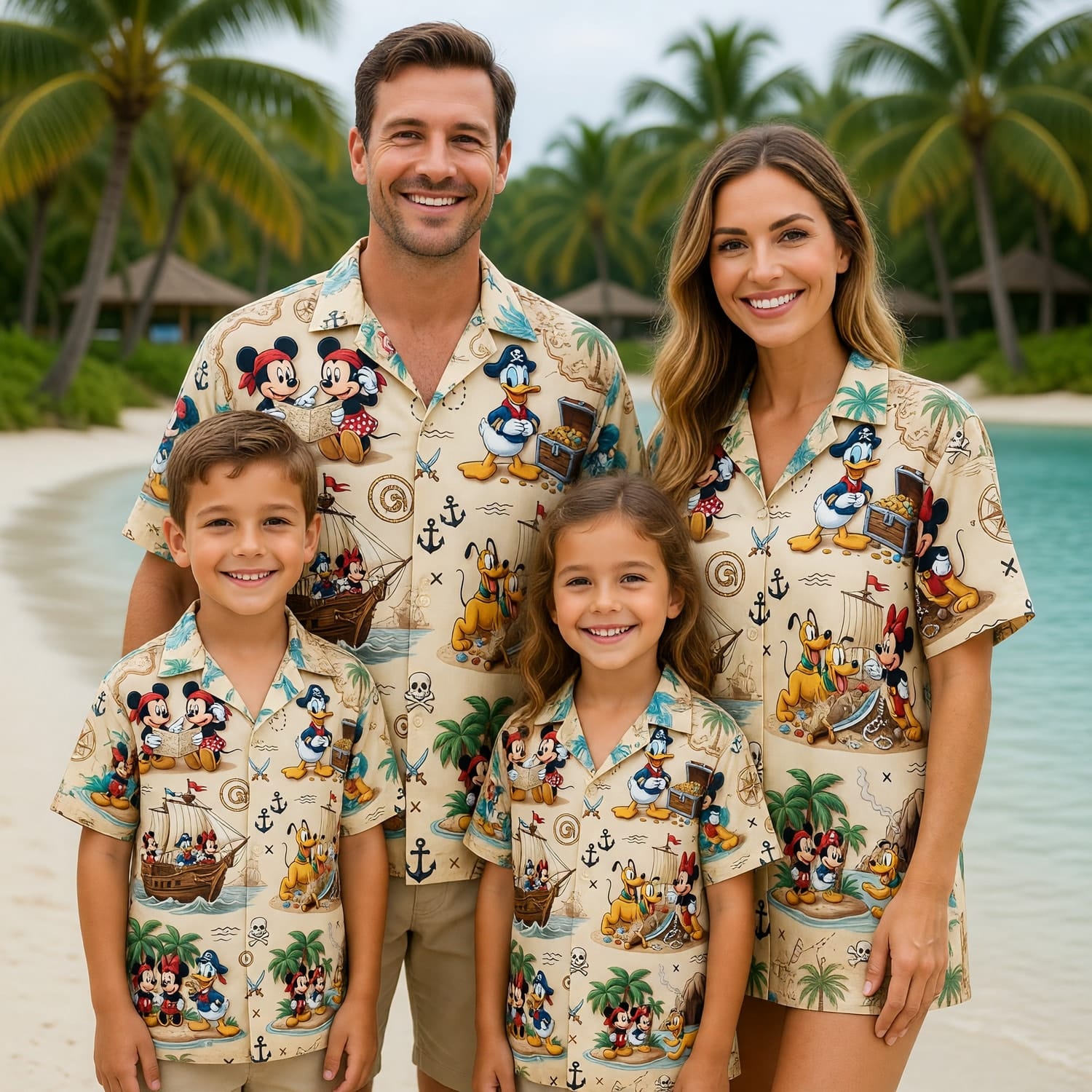 Mouse Pirate Hawaiian Shirt - Tropical Treasure Map Adventure