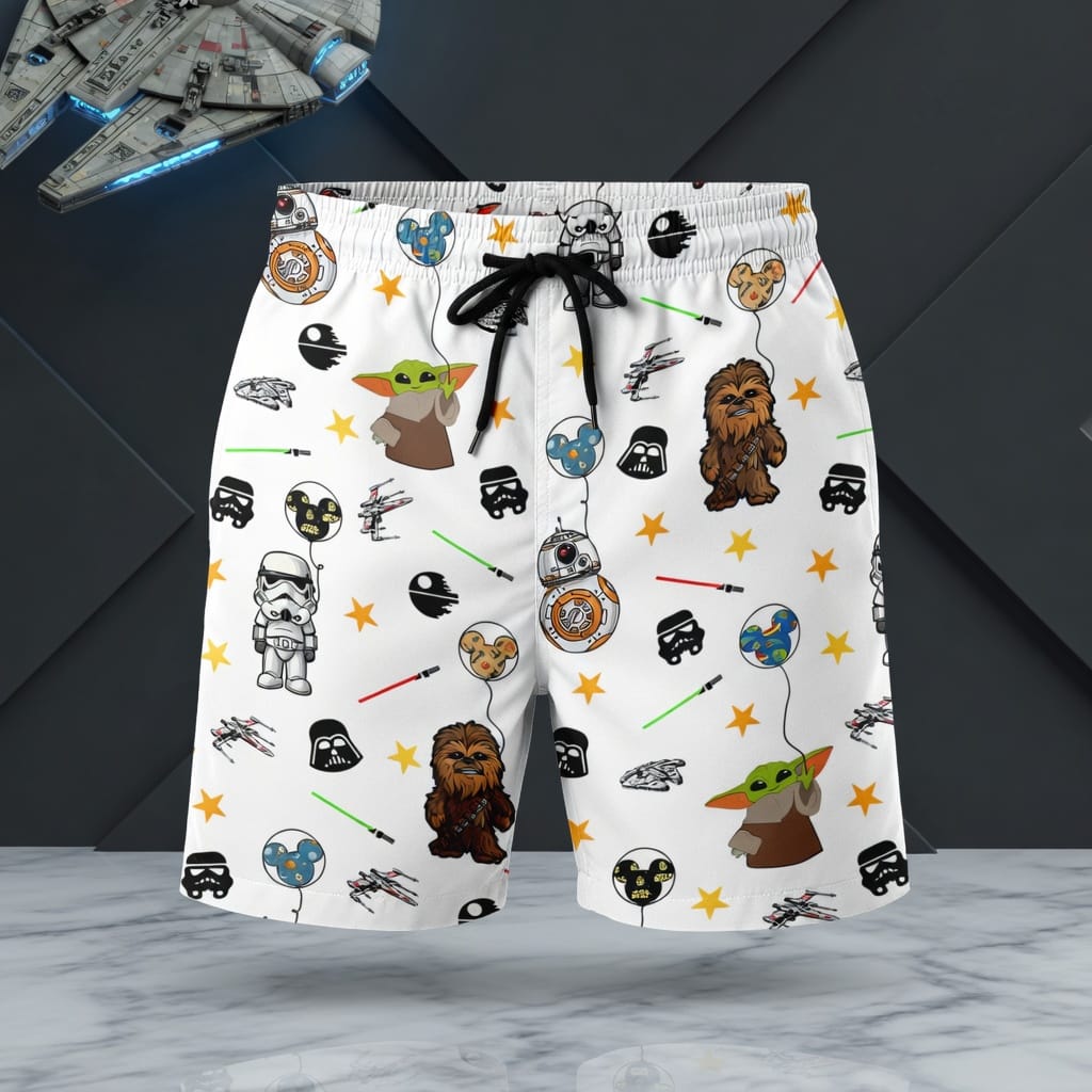 Galactic Characters Premium Hawaiian Shirt/Short, Green Baby Alien Furry Giant Button Shirt Men, Galactic Short Sleeve S