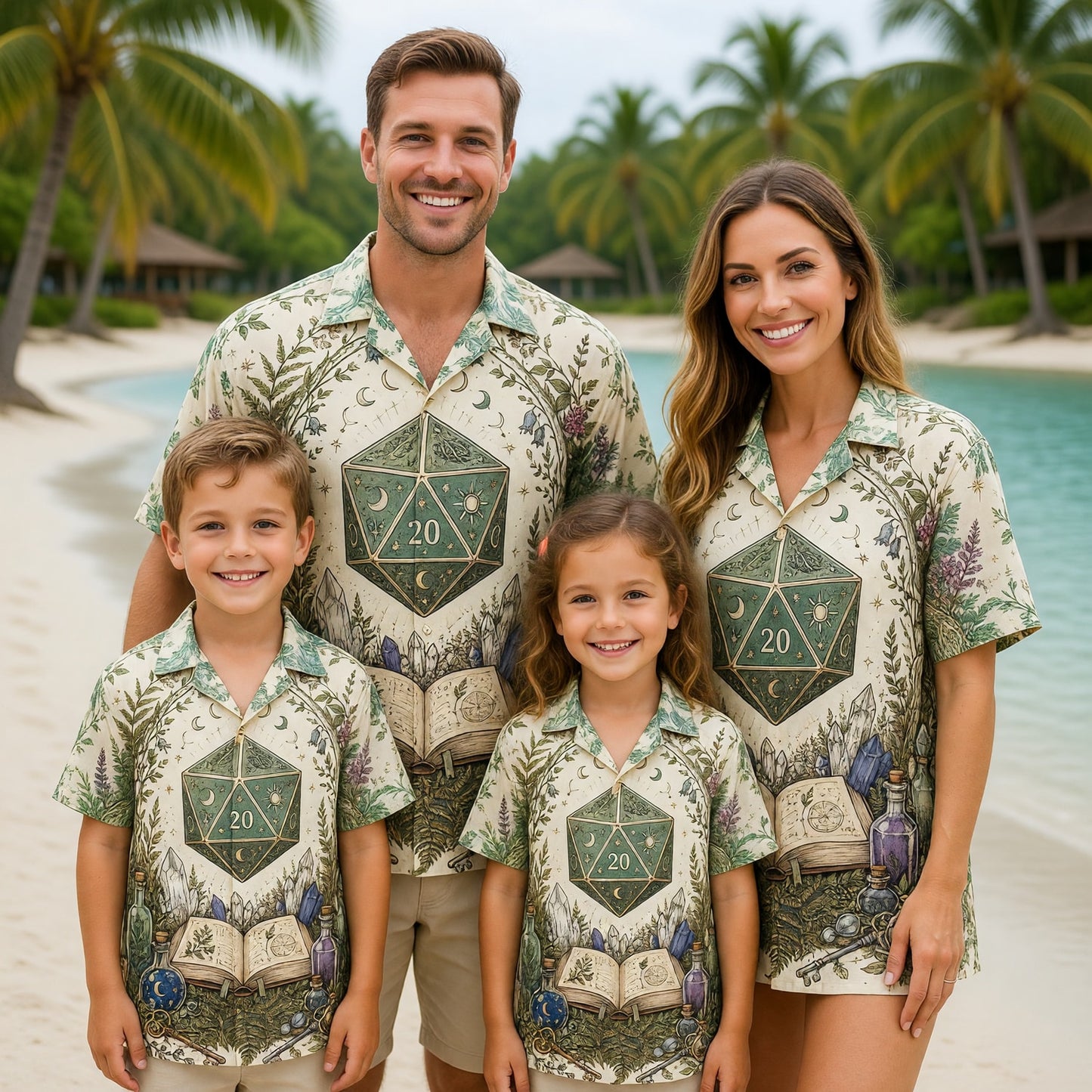 Mystic D20 Hawaiian Shirt - Fantasy RPG Witchcraft Apparel
