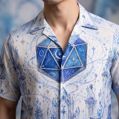 Fantasy Dungeon D20 Hawaiian Shirt - Celestial Fantasy Magic