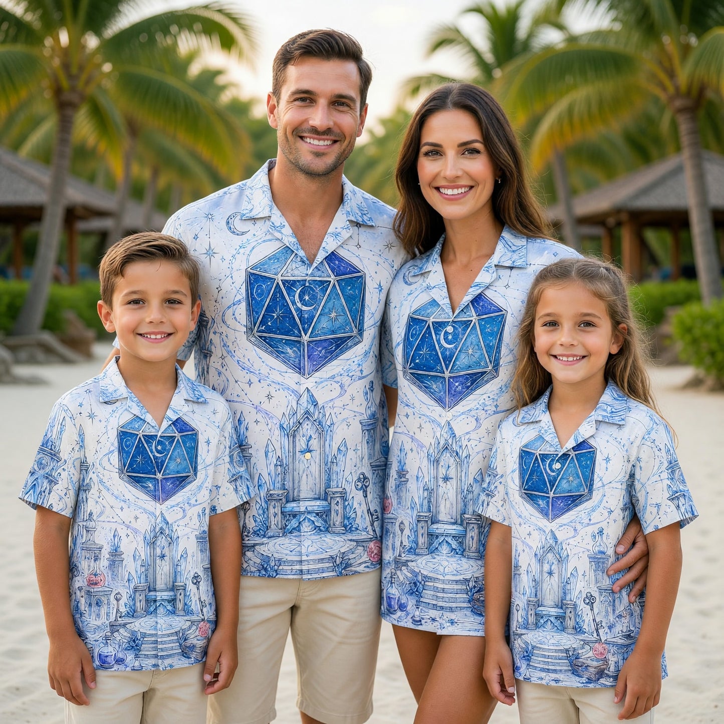 Fantasy Dungeon D20 Hawaiian Shirt - Celestial Fantasy Magic