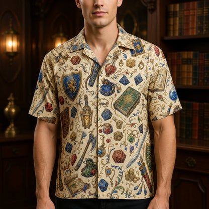 Fantasy Dungeon Hawaiian Shirt - Fantasy RPG Gaming Apparel