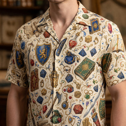 Fantasy Dungeon Hawaiian Shirt - Fantasy RPG Gaming Apparel