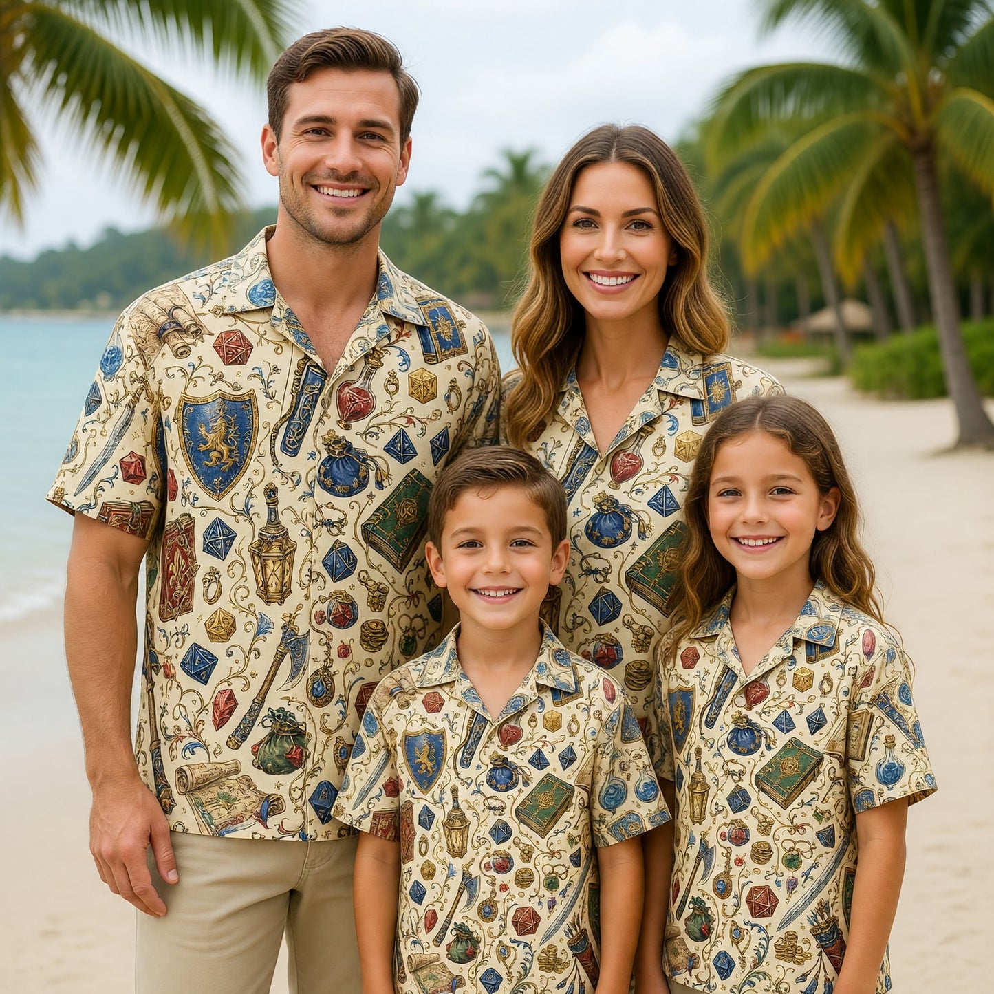Fantasy Dungeon Hawaiian Shirt - Fantasy RPG Gaming Apparel