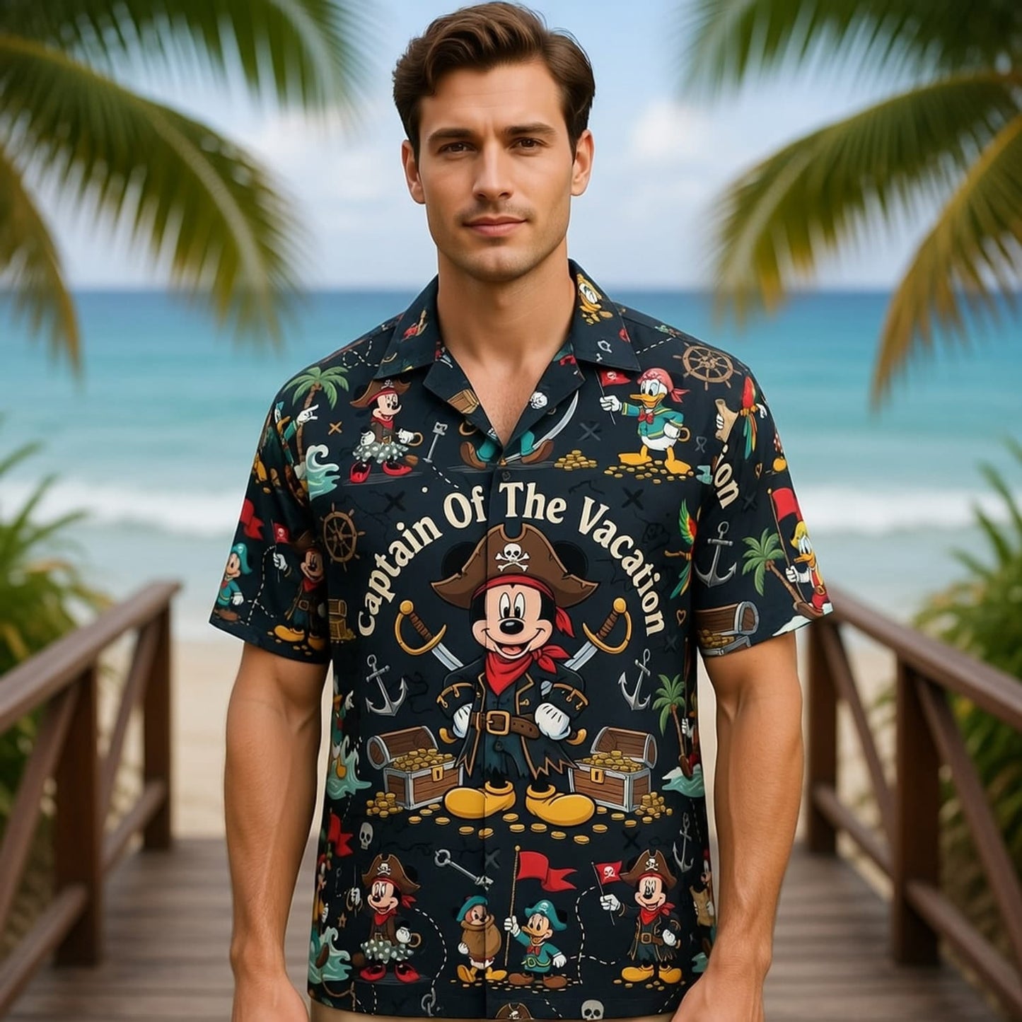 Pirate Mouse Hawaiian Shirt - Captain Of The Vacation