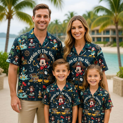 Pirate Mouse Hawaiian Shirt - Captain Of The Vacation