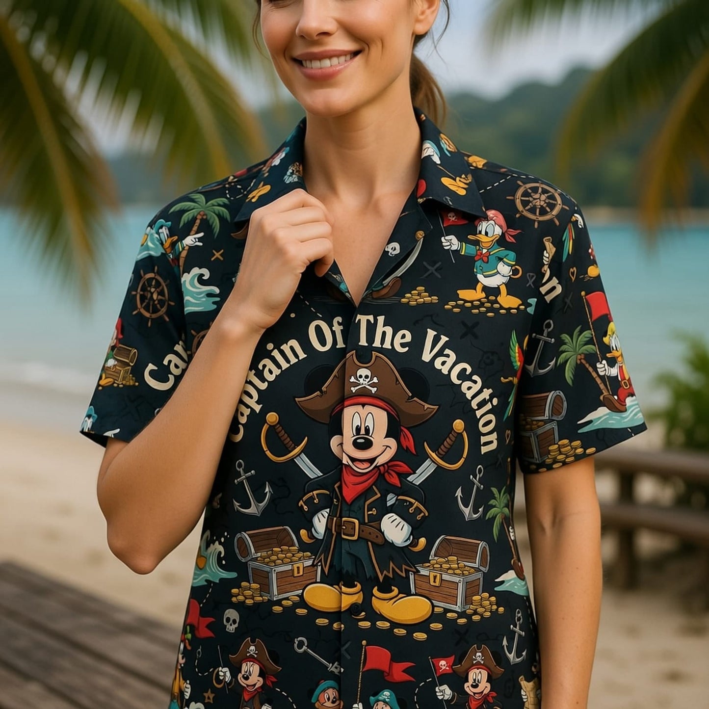Pirate Mouse Hawaiian Shirt - Captain Of The Vacation