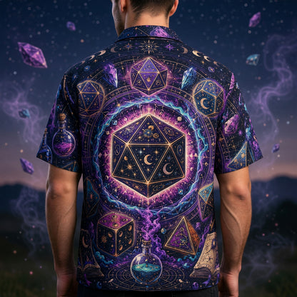 Dice Hawaiian Shirt - Mystic Celestial Wizard RPG Apparel