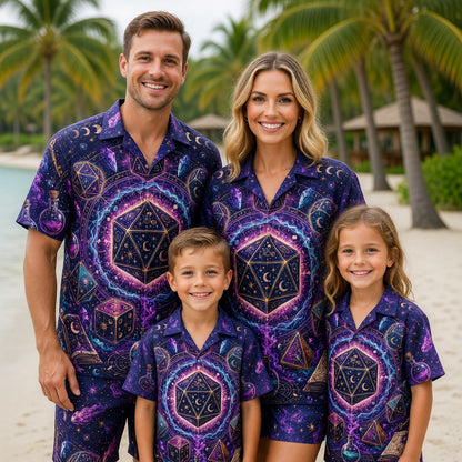 Dice Hawaiian Shirt - Mystic Celestial Wizard RPG Apparel