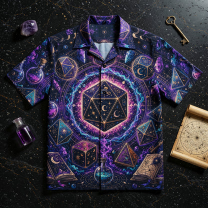 Dice Hawaiian Shirt - Mystic Celestial Wizard RPG Apparel