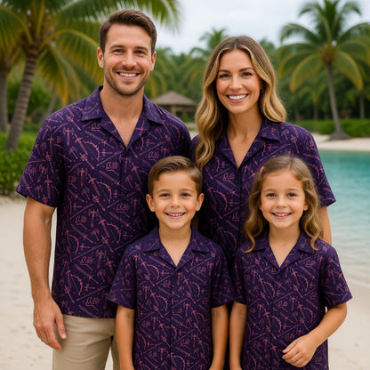 Fantasy Weapons Hawaiian Shirt - Dark Medieval RPG Pattern