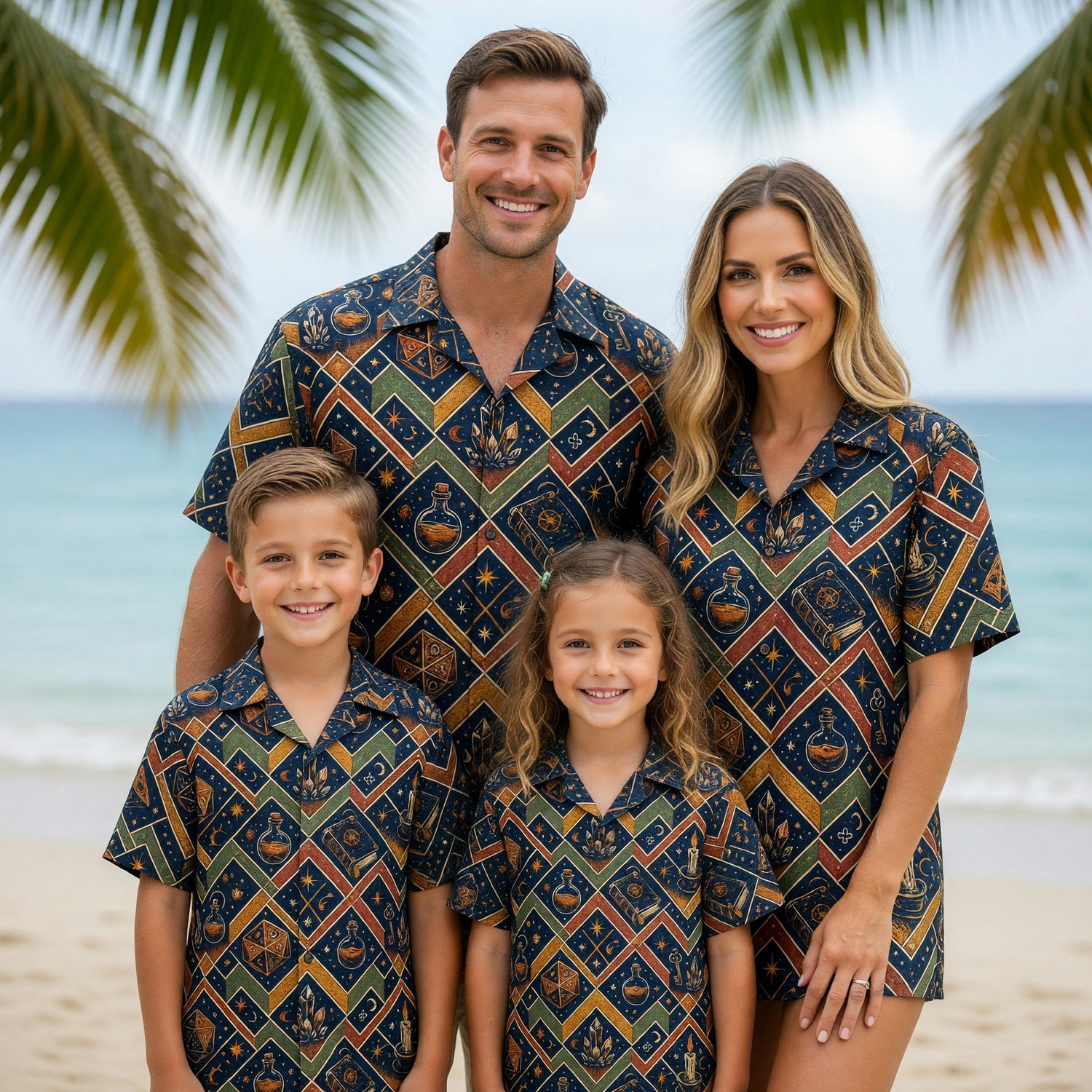 Mystic Dice Wizard Hawaiian Shirt - Fantasy Magic Pattern