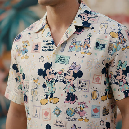 World Park Drink Around the World Hawaiian Shirt - Mouse Vacation