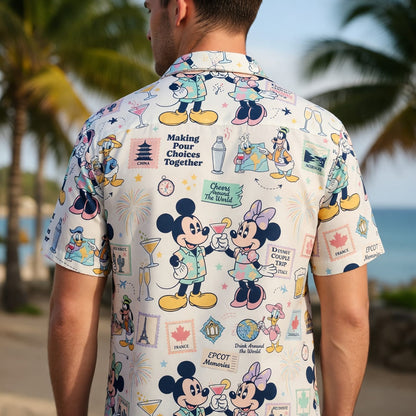 World Park Drink Around the World Hawaiian Shirt - Mouse Vacation