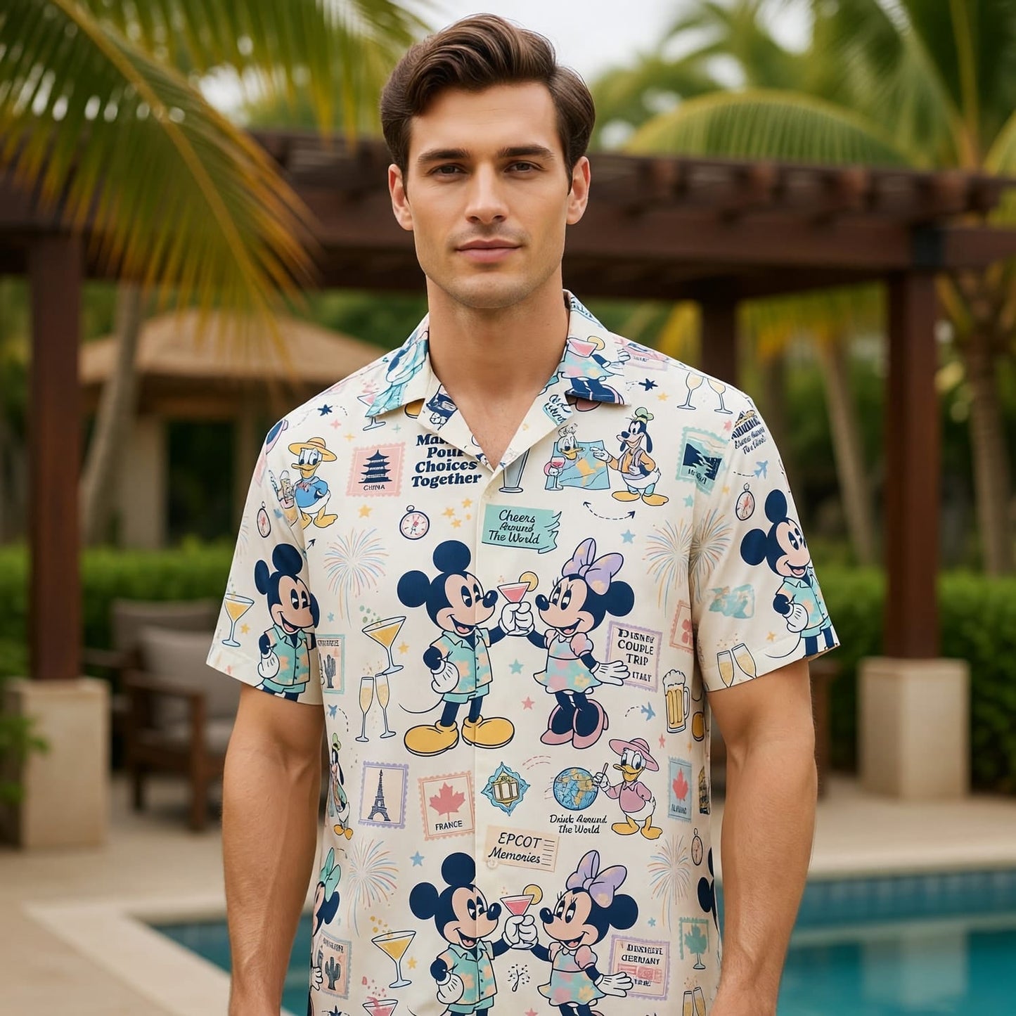 World Park Drink Around the World Hawaiian Shirt - Mouse Vacation