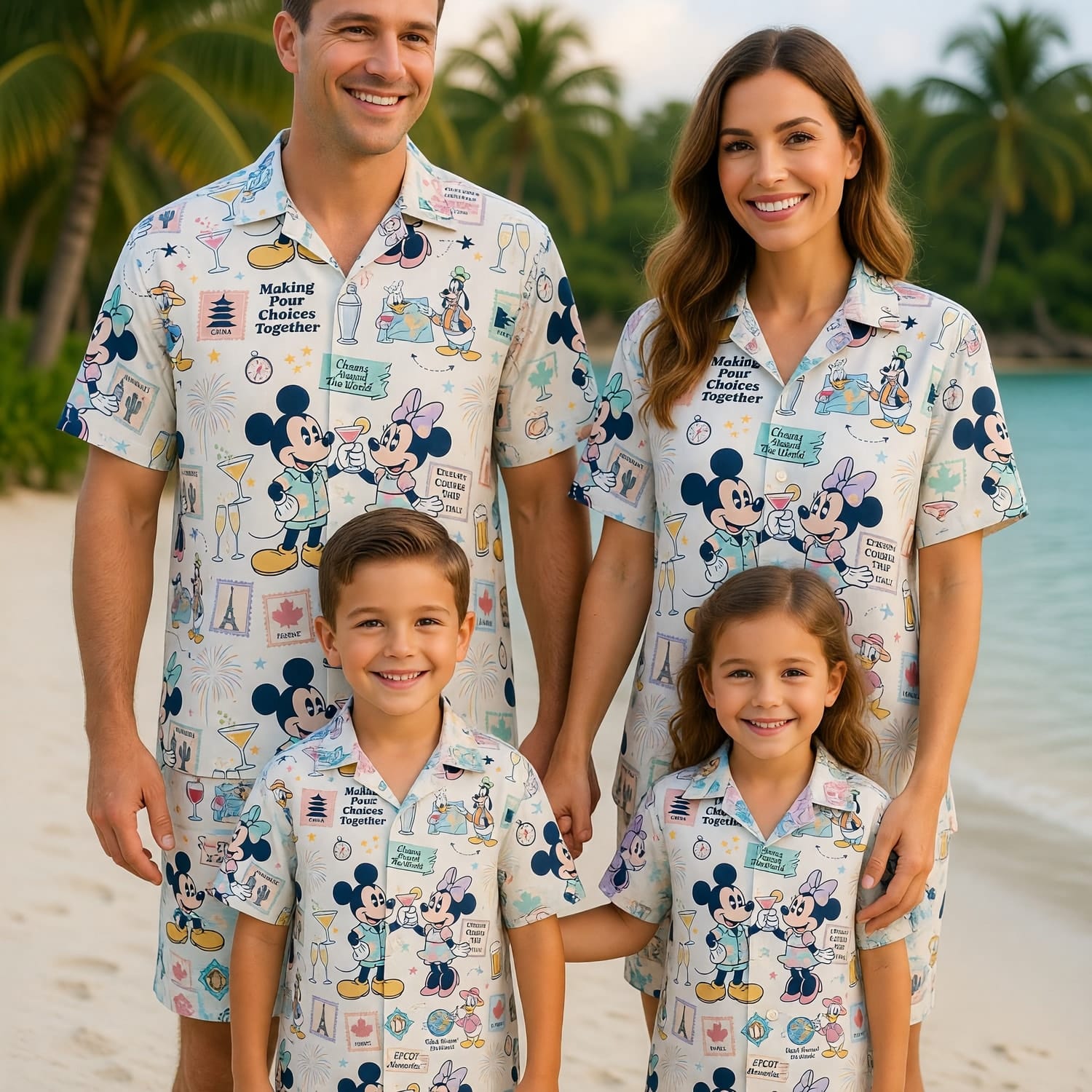 World Park Drink Around the World Hawaiian Shirt - Mouse Vacation