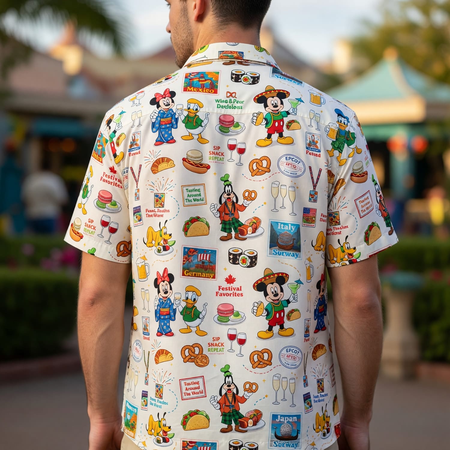 World Park Food & Wine Hawaiian Shirt - Festival World Pavilion