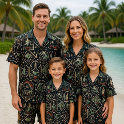 Occult Dice Hawaiian Shirt - Mystic RPG Streetwear