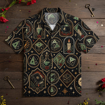 Occult Dice Hawaiian Shirt - Mystic RPG Streetwear