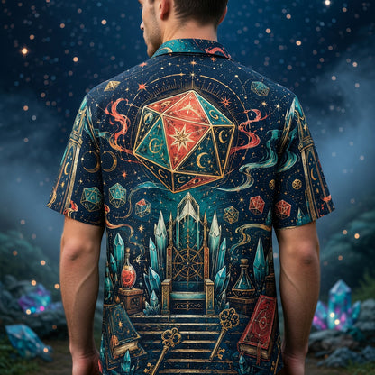 Fantasy Dungeon D20 Hawaiian Shirt - Wizard Fantasy Magic