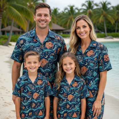 Ocean Dice Hawaiian Shirt - Fantasy Nautical RPG Apparel