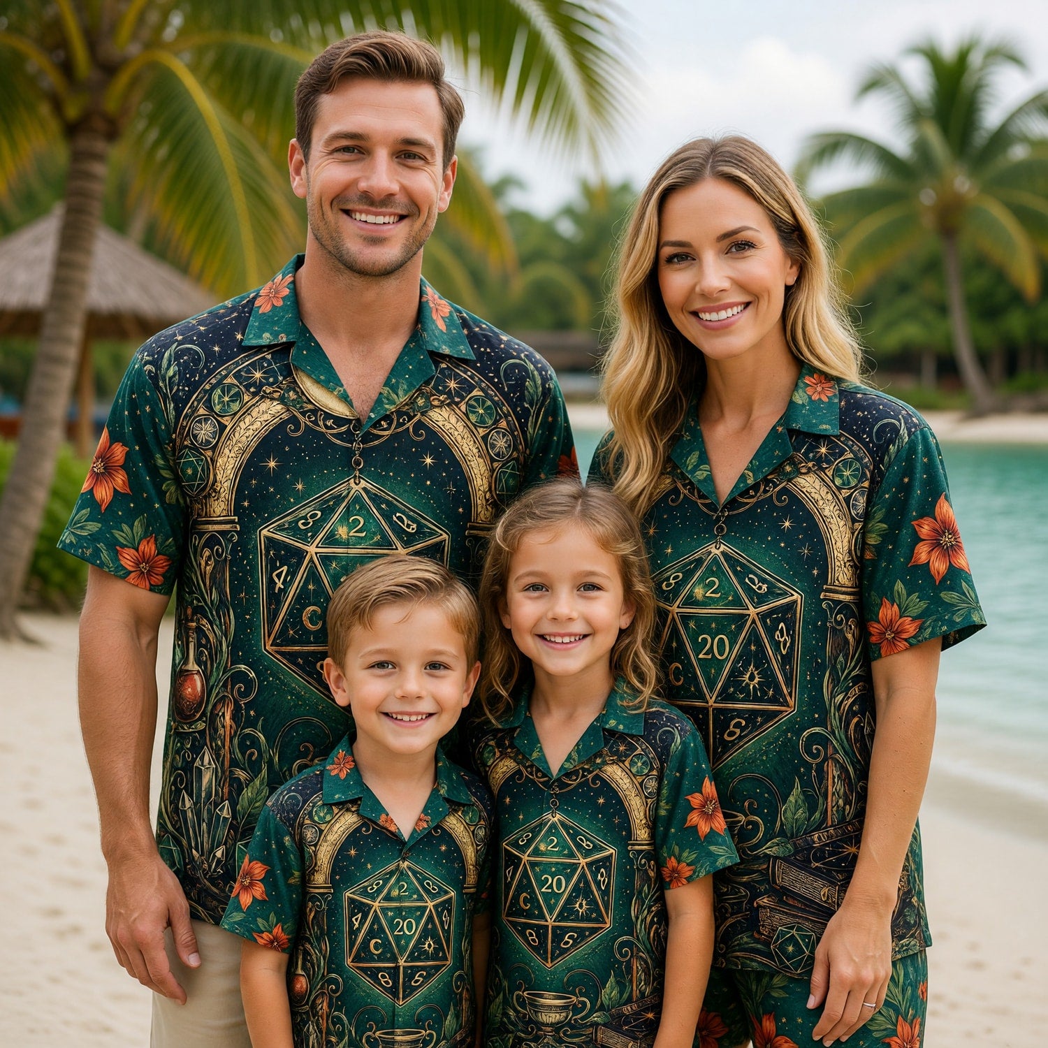 D20 Hawaiian Shirt - Fantasy RPG Mystical Apparel