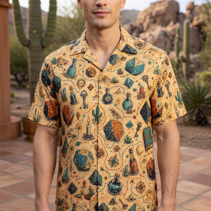 Dice Potion Hawaiian Shirt - Mystic Fantasy RPG Pattern