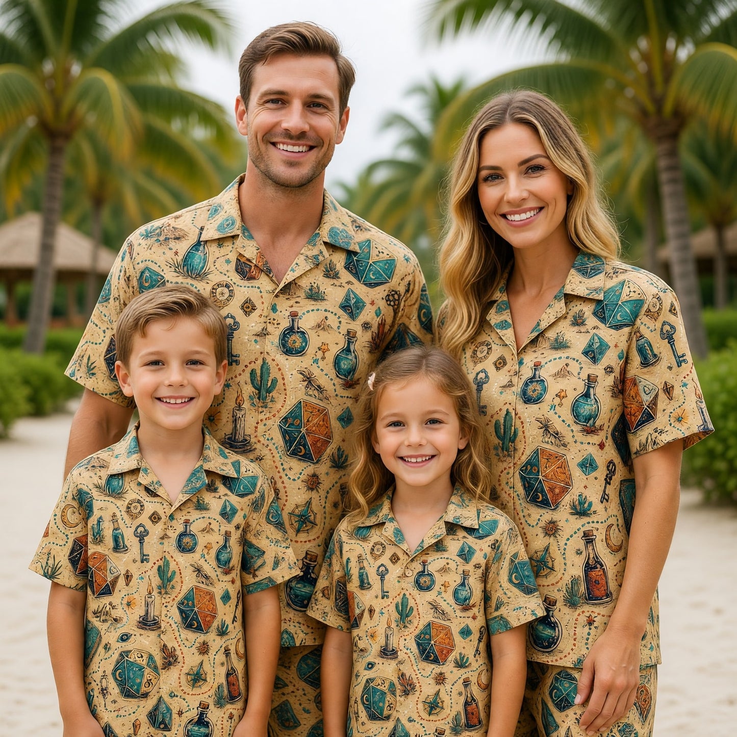 Dice Potion Hawaiian Shirt - Mystic Fantasy RPG Pattern